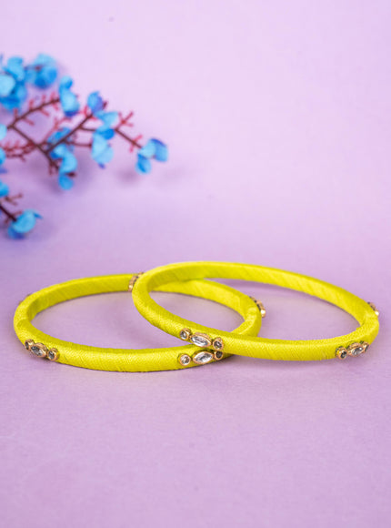 Silk Thread Bangles - Set of 2 - 2.8 inch - WBG1796-2