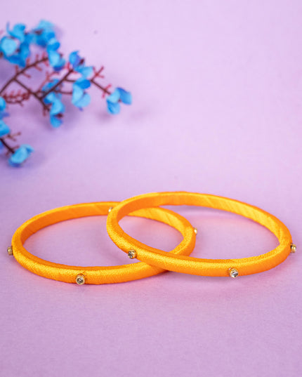 Silk Thread Bangles - Set of 2 - 2.8 inch - WBG1796-2