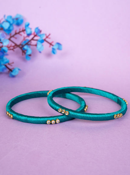 Silk Thread Bangles - Set of 2 - 2.8 inch - WBG1796-2