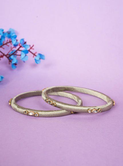 Silk Thread Bangles - Set of 2 - 2.8 inch - WBG1796-2
