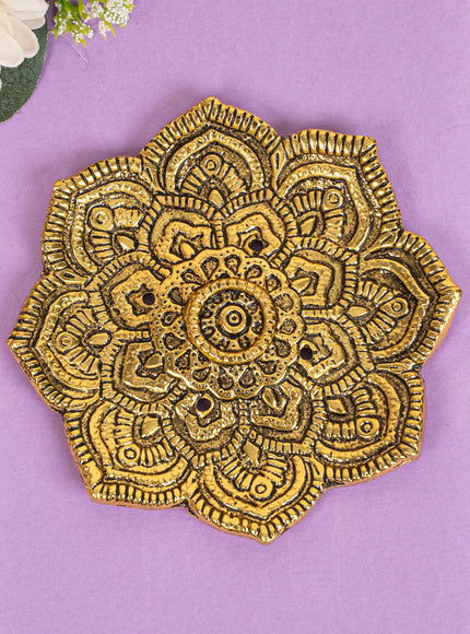 Zinc Alloy - Flower Agarbathi Stand - Gold - WBG1801-1