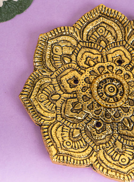 Zinc Alloy - Flower Agarbathi Stand - Gold - WBG1801-1