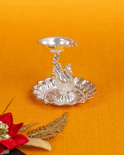 German Silver Annapakshi Diya - 3 inch - WBG1814