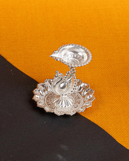 German Silver Annapakshi Diya - 3 inch - WBG1814