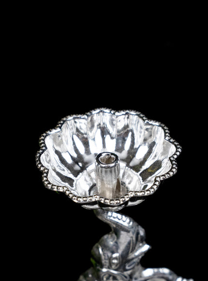 German Silver Diya with Elephant - WBG1864