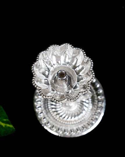 German Silver Diya with Elephant - WBG1864