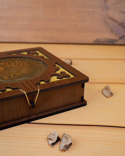 Brown Dry Fruit Box - Annapakshi Design - 8x8 inch - WBG1892-2