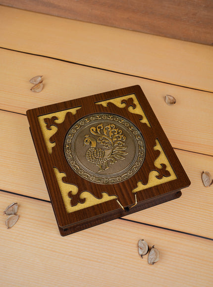 Brown Dry Fruit Box - Annapakshi Design - 8x8 inch - WBG1892-2