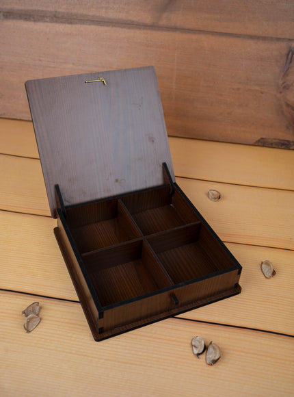 Brown Dry Fruit Box - Annapakshi Design - 8x8 inch - WBG1892-2