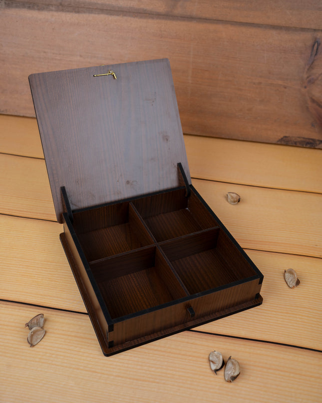 Brown Dry Fruit Box - Annapakshi Design - 8x8 inch - WBG1892-2