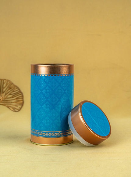 Floral Printed Tin Jar - WBG1901