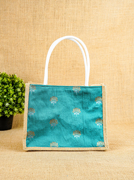 Raw Silk Jute Bag - 10x8 inch - WBG1911-1