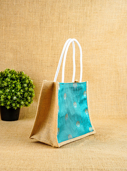 Raw Silk Jute Bag - 10x8 inch - WBG1911-1