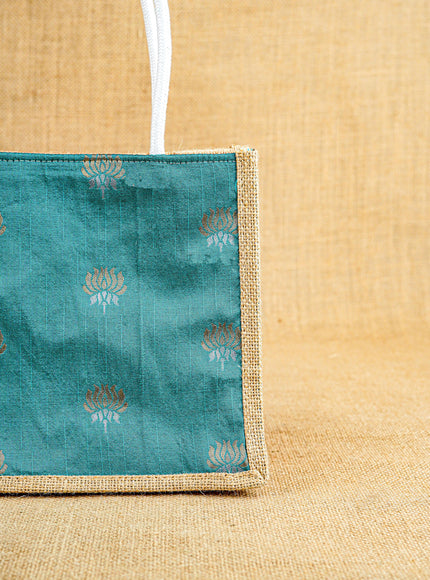 Raw Silk Jute Bag - 10x8 inch - WBG1911-1
