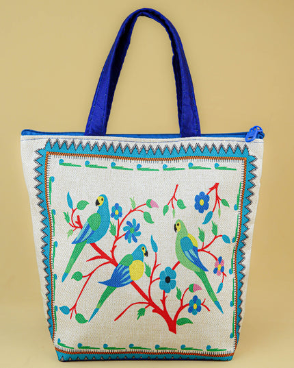 Handbag with Parrot Design - 9 inch - WBG1996