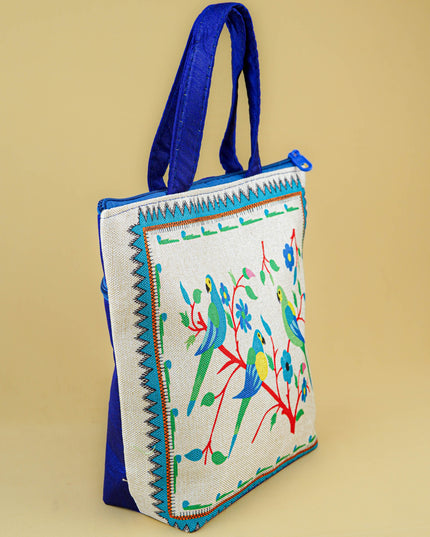 Handbag with Parrot Design - 9 inch - WBG1996