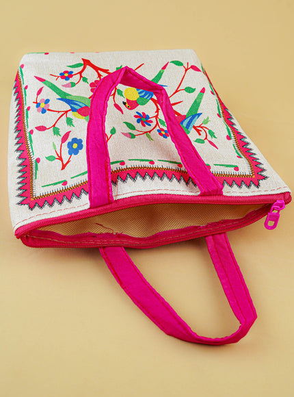 Handbag with Parrot Design - 9 inch - WBG1996