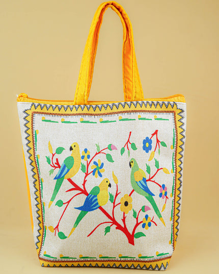 Handbag with Parrot Design - 9 inch - WBG1996