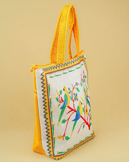 Handbag with Parrot Design - 9 inch - WBG1996