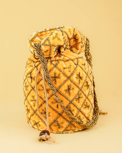 Potli Bag with Chamki Work - 8 inch - WBG2008