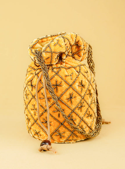 Potli Bag with Chamki Work - 8 inch - WBG2008