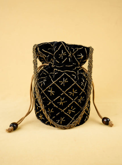 Potli Bag with Chamki Work - 8 inch - WBG2008