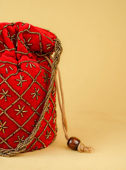 Potli Bag with Chamki Work - 8 inch - WBG2008