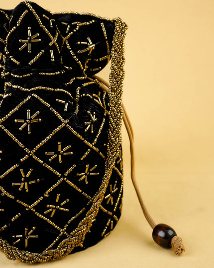 Potli Bag with Chamki Work - 8 inch - WBG2008