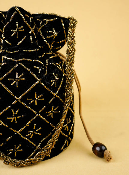 Potli Bag with Chamki Work - 8 inch - WBG2008
