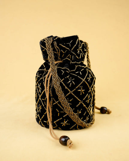 Potli Bag with Chamki Work - 8 inch - WBG2008