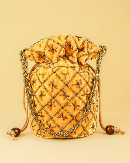 Potli Bag with Chamki Work - 8 inch - WBG2008