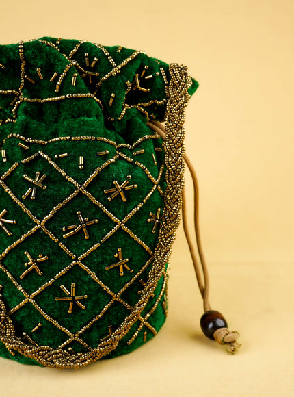 Potli Bag with Chamki Work - 8 inch - WBG2008