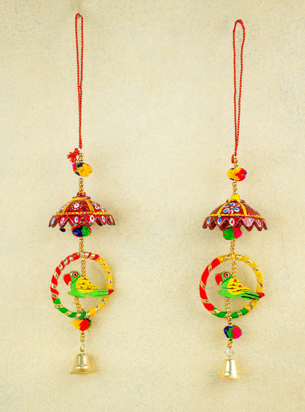 Parrot Thoran with Bell - Set of 2 - 15 inch - WBG2011