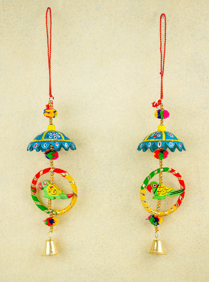 Parrot Thoran with Bell - Set of 2 - 15 inch - WBG2011