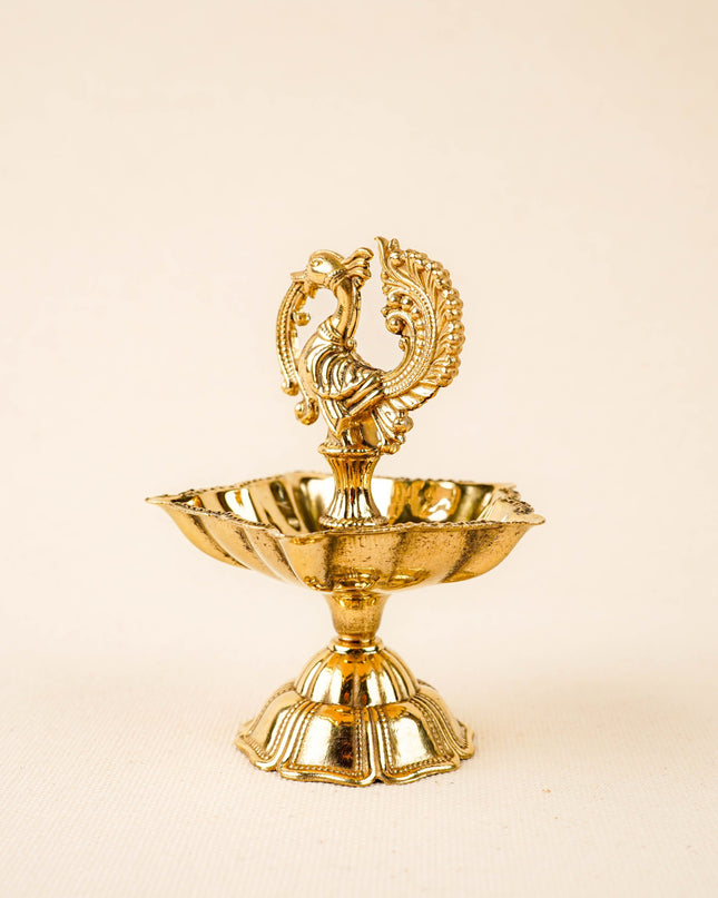 Brass Annapakshi Diya - 4 inch - WBG2018