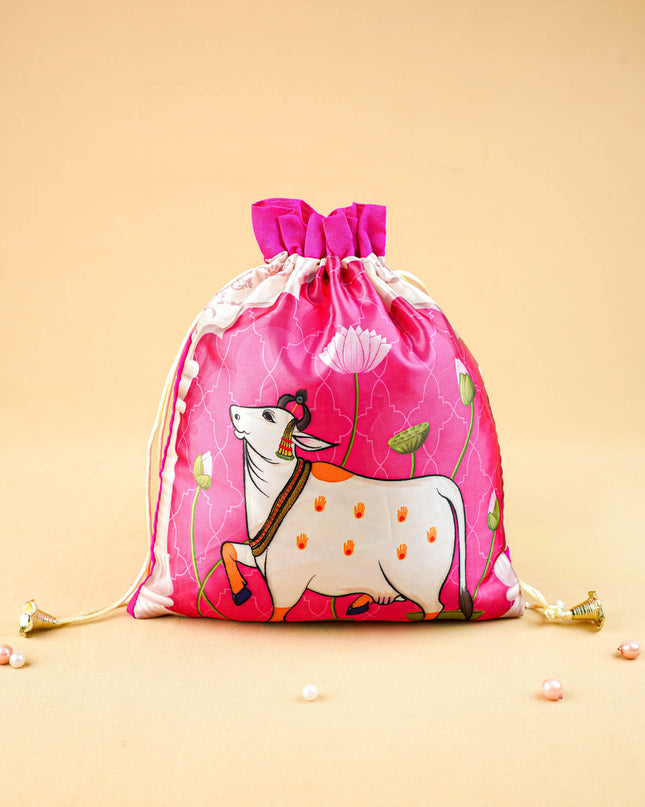 Pichwai String Bag - 11x9 inch - WBG2035