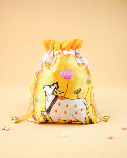 Pichwai String Bag - 11x9 inch - WBG2035