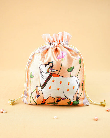 Pichwai String Bag - 11x9 inch - WBG2035