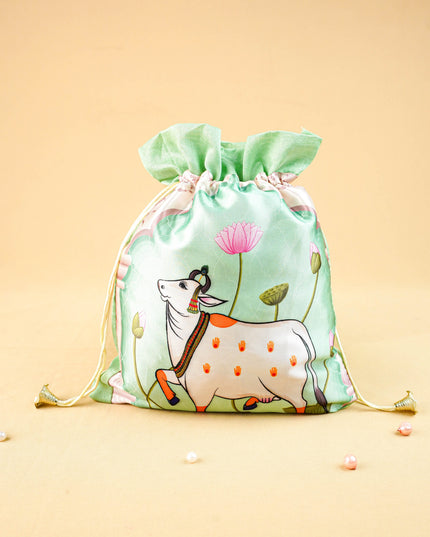 Pichwai String Bag - 11x9 inch - WBG2035
