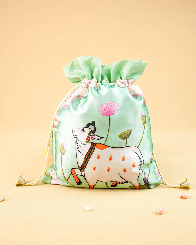 Pichwai String Bag - 11x9 inch - WBG2035