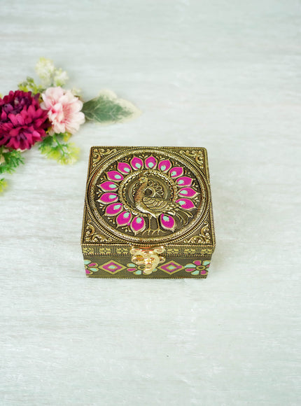 Jewel Box with Peacock Design - 4 inch - WBG2055
