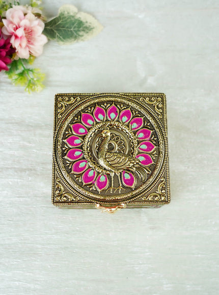 Jewel Box with Peacock Design - 4 inch - WBG2055