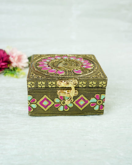 Jewel Box with Peacock Design - 4 inch - WBG2055