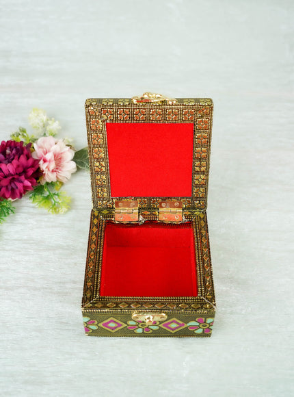 Jewel Box with Peacock Design - 4 inch - WBG2055