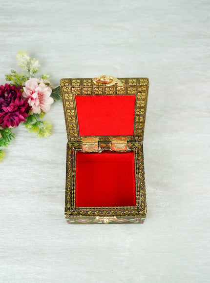 Jewel Box with Peacock Design - 4 inch - WBG2055