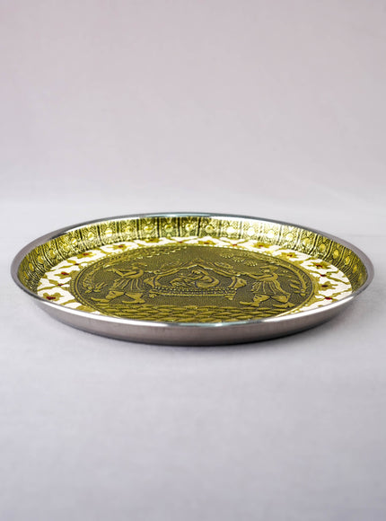 Meenakari Plate - Dholi Design - 8 inch - WBG2059-4
