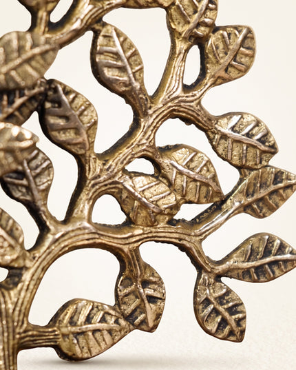 Brass Kalpavriksha Tree - Black Antique Finish - WL0055-2