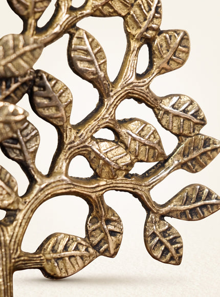 Brass Kalpavriksha Tree - Black Antique Finish - WL0055-2
