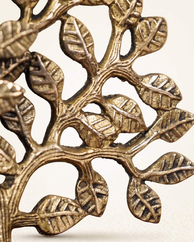 Brass Kalpavriksha Tree - Black Antique Finish - WL0055-2