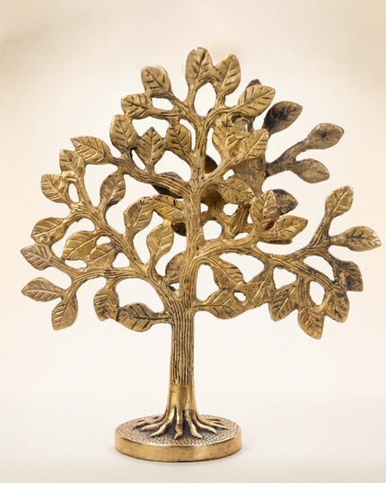 Brass Kalpavriksha Tree - Black Antique Finish - WL0055-2